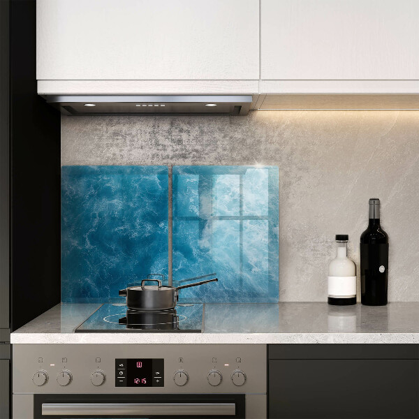 Steklena podloga za rezanje Modra voda