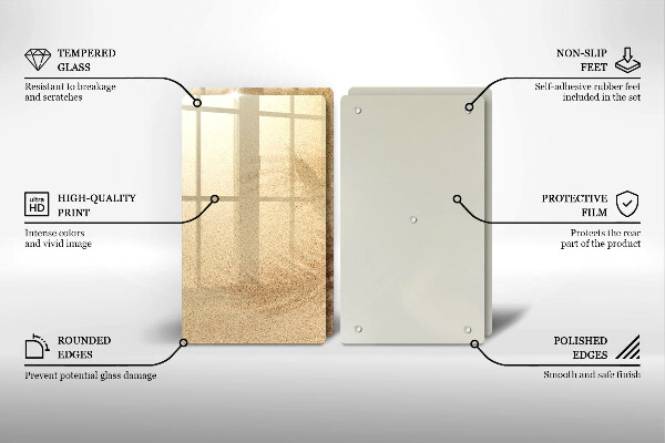 Steklena podloga za rezanje Počitnice na peščeni plaži