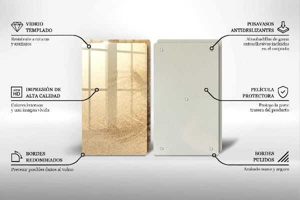 Steklena podloga za rezanje Počitnice na peščeni plaži