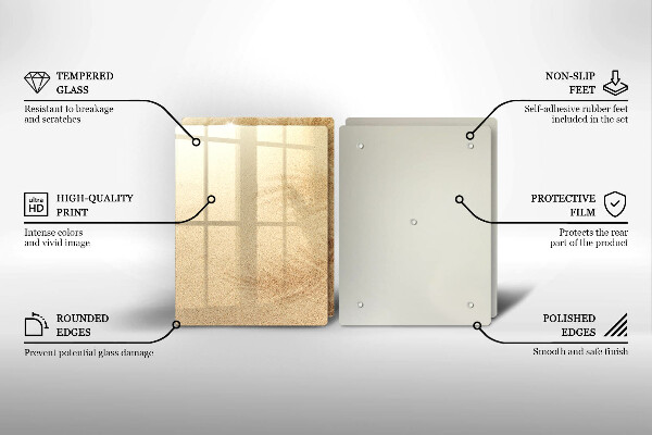 Steklena podloga za rezanje Počitnice na peščeni plaži