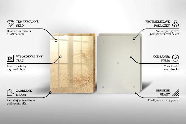 Steklena podloga za rezanje Počitnice na peščeni plaži