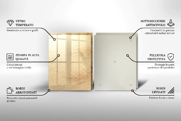 Steklena podloga za rezanje Počitnice na peščeni plaži