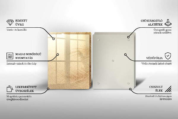 Steklena podloga za rezanje Počitnice na peščeni plaži