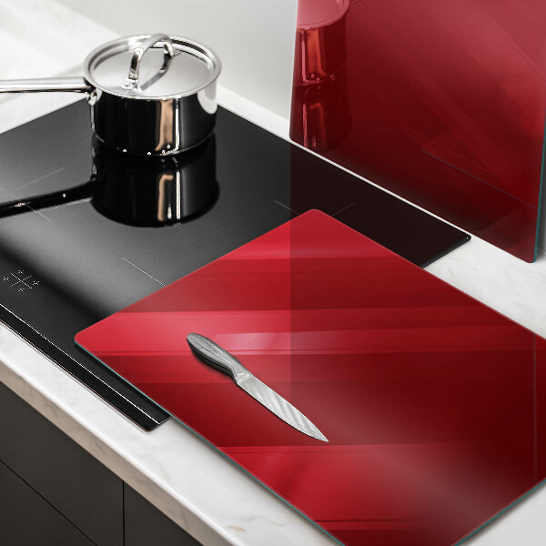 Steklena podloga za rezanje Rdeča barva