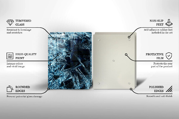 Steklena podloga za rezanje Struktura ostrega ledu