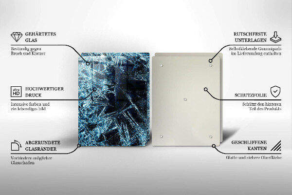 Steklena podloga za rezanje Struktura ostrega ledu