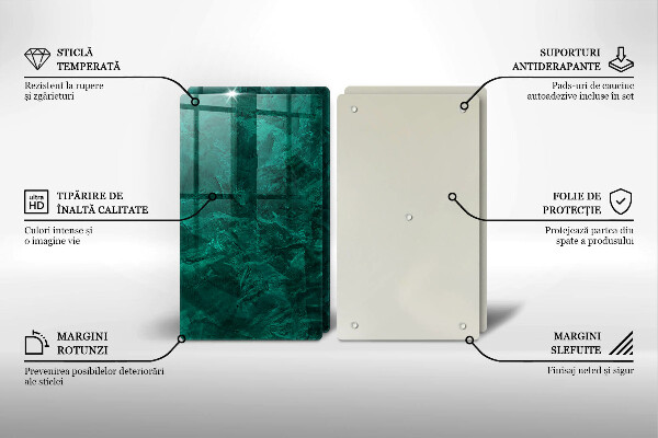 Steklena podloga za rezanje Kamnita tekstura ozadja