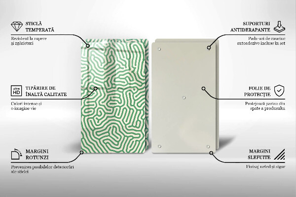 Steklena podloga za rezanje Abstraktne črte