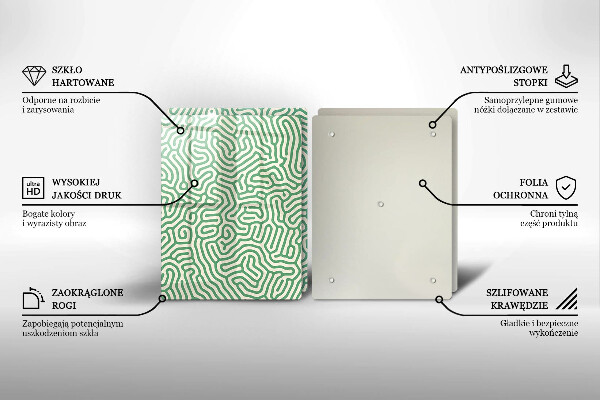 Steklena podloga za rezanje Abstraktne črte