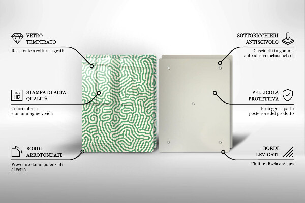 Steklena podloga za rezanje Abstraktne črte