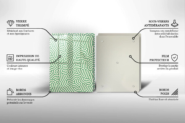 Steklena podloga za rezanje Abstraktne črte