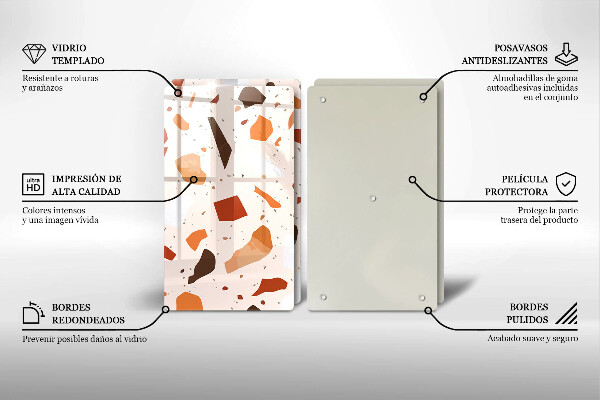 Steklena podloga za rezanje Dekorativna kamenina