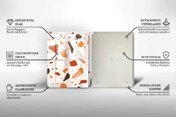 Steklena podloga za rezanje Dekorativna kamenina