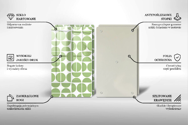 Steklena podloga za rezanje Vzorec boho oblik