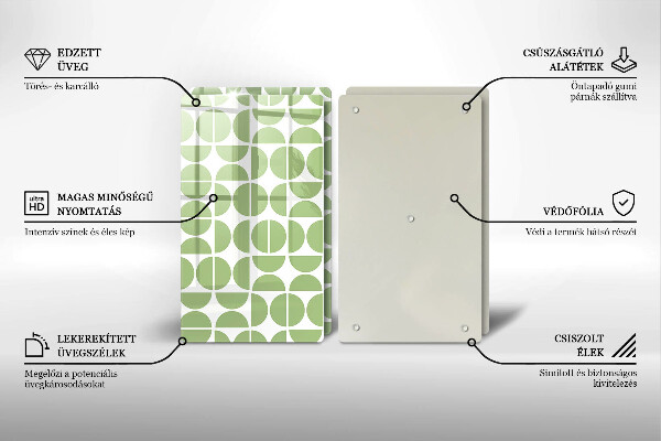 Steklena podloga za rezanje Vzorec boho oblik