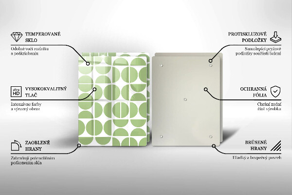 Steklena podloga za rezanje Vzorec boho oblik