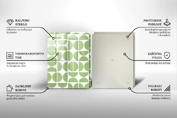 Steklena podloga za rezanje Vzorec boho oblik