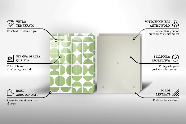 Steklena podloga za rezanje Vzorec boho oblik