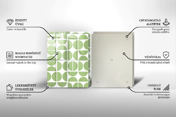 Steklena podloga za rezanje Vzorec boho oblik