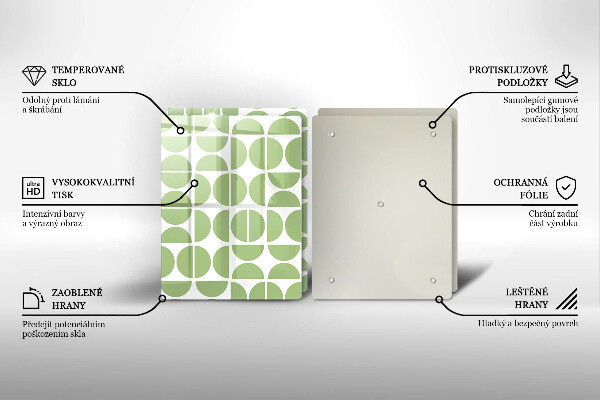 Steklena podloga za rezanje Vzorec boho oblik