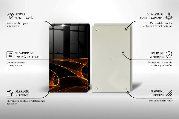 Steklena podloga za rezanje Abstraktne črte