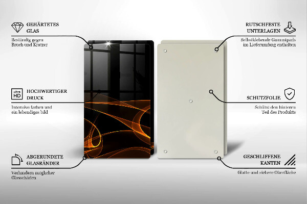 Steklena podloga za rezanje Abstraktne črte