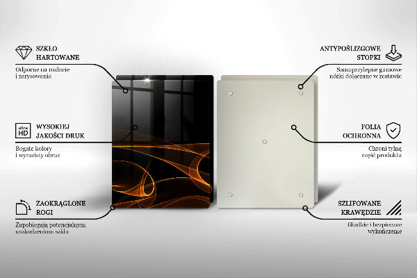 Steklena podloga za rezanje Abstraktne črte