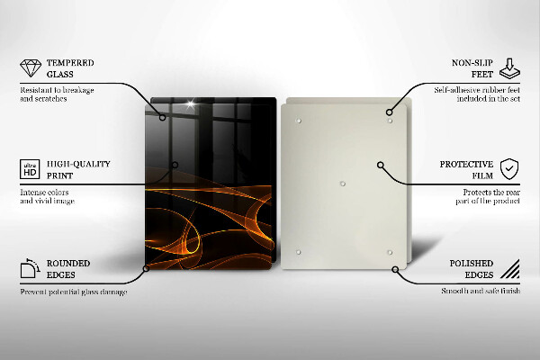 Steklena podloga za rezanje Abstraktne črte