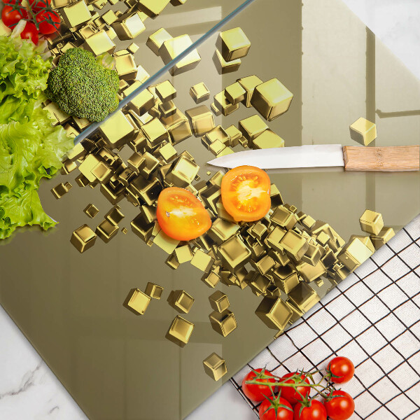 Steklena podloga za rezanje Abstraktna 3D geometrija