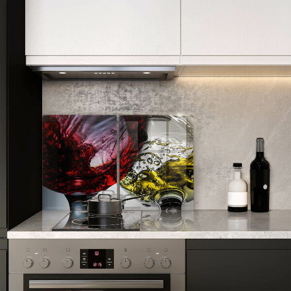 Steklena podloga za rezanje Kozarci vina