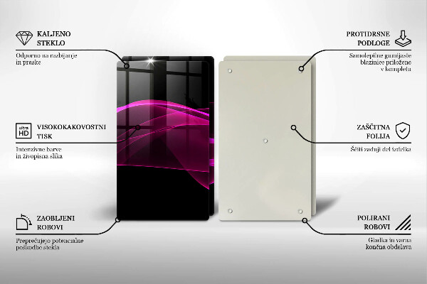 Steklena podloga za rezanje Rožnata abstrakcija