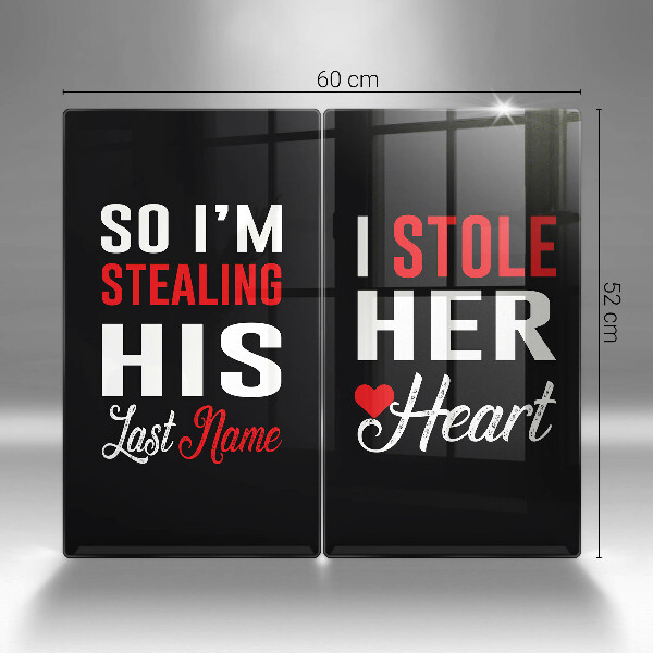 Steklena podloga za rezanje Napis stavek vzorec