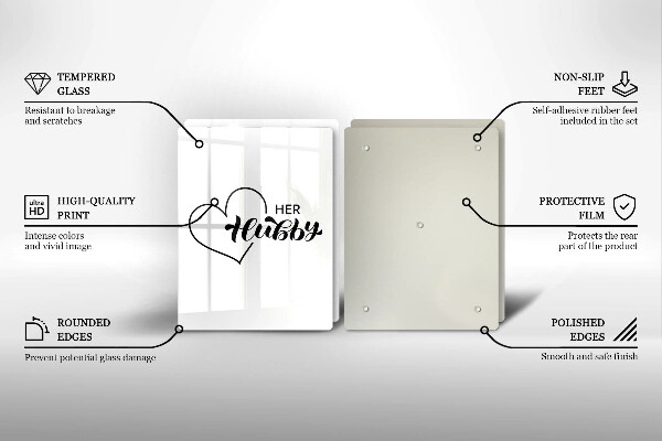 Steklena podloga za rezanje Napis stavek vzorec