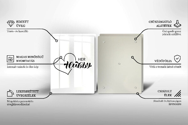 Steklena podloga za rezanje Napis stavek vzorec