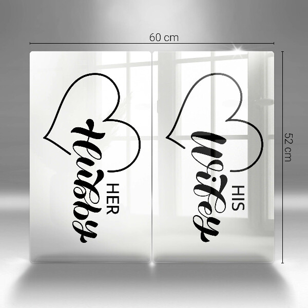 Steklena podloga za rezanje Napis stavek vzorec