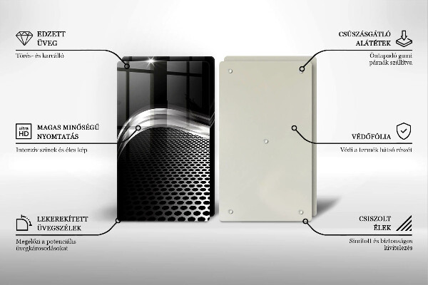 Steklena podloga za rezanje Kovinska konstrukcija