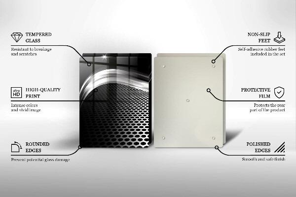 Steklena podloga za rezanje Kovinska konstrukcija