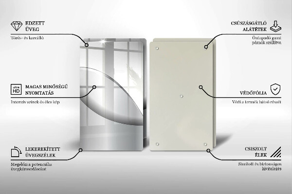 Steklena podloga za rezanje Oblikovanje abstraktnih črt