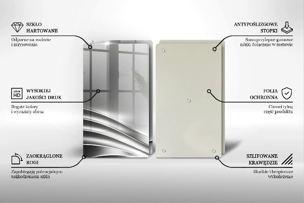 Steklena podloga za rezanje Kovinska konstrukcija