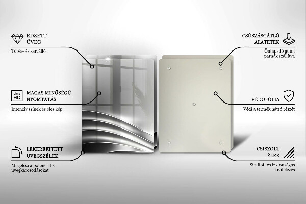 Steklena podloga za rezanje Kovinska konstrukcija