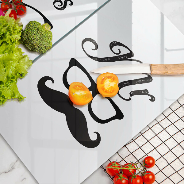 Steklena podloga za rezanje Mrs Mr