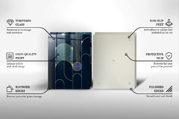 Steklena podloga za rezanje Abstraktna tema