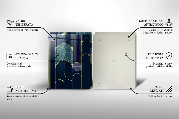 Steklena podloga za rezanje Abstraktna tema