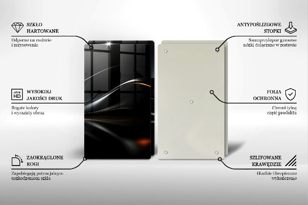 Steklena podloga za rezanje Abstraktno 3D oblikovanje