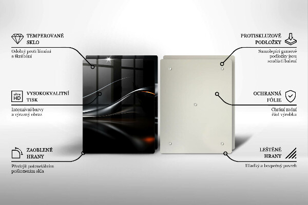 Steklena podloga za rezanje Abstraktno 3D oblikovanje