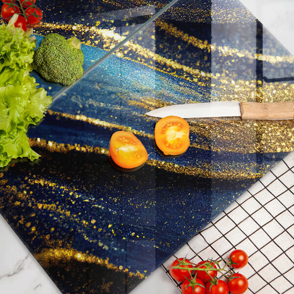 Steklena podloga za rezanje Mornarsko modra abstrakcija