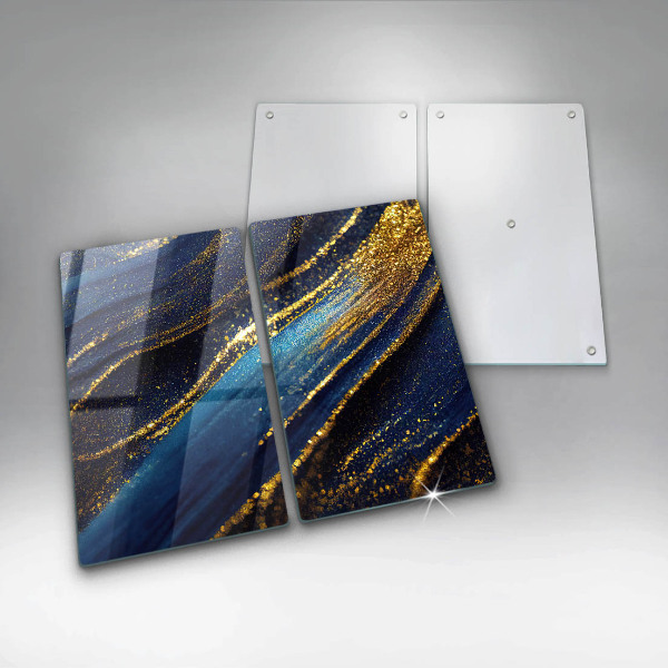 Steklena podloga za rezanje Mornarsko modra abstrakcija