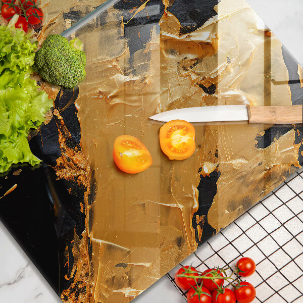 Steklena podloga za rezanje Elegantna tekstura barve