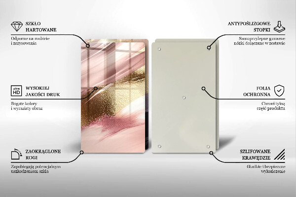 Steklena podloga za rezanje Pastelni madeži