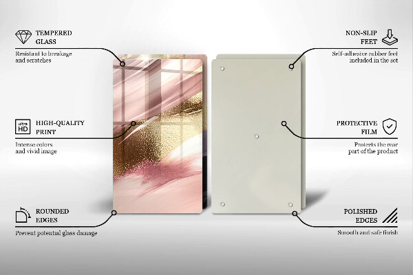 Steklena podloga za rezanje Pastelni madeži